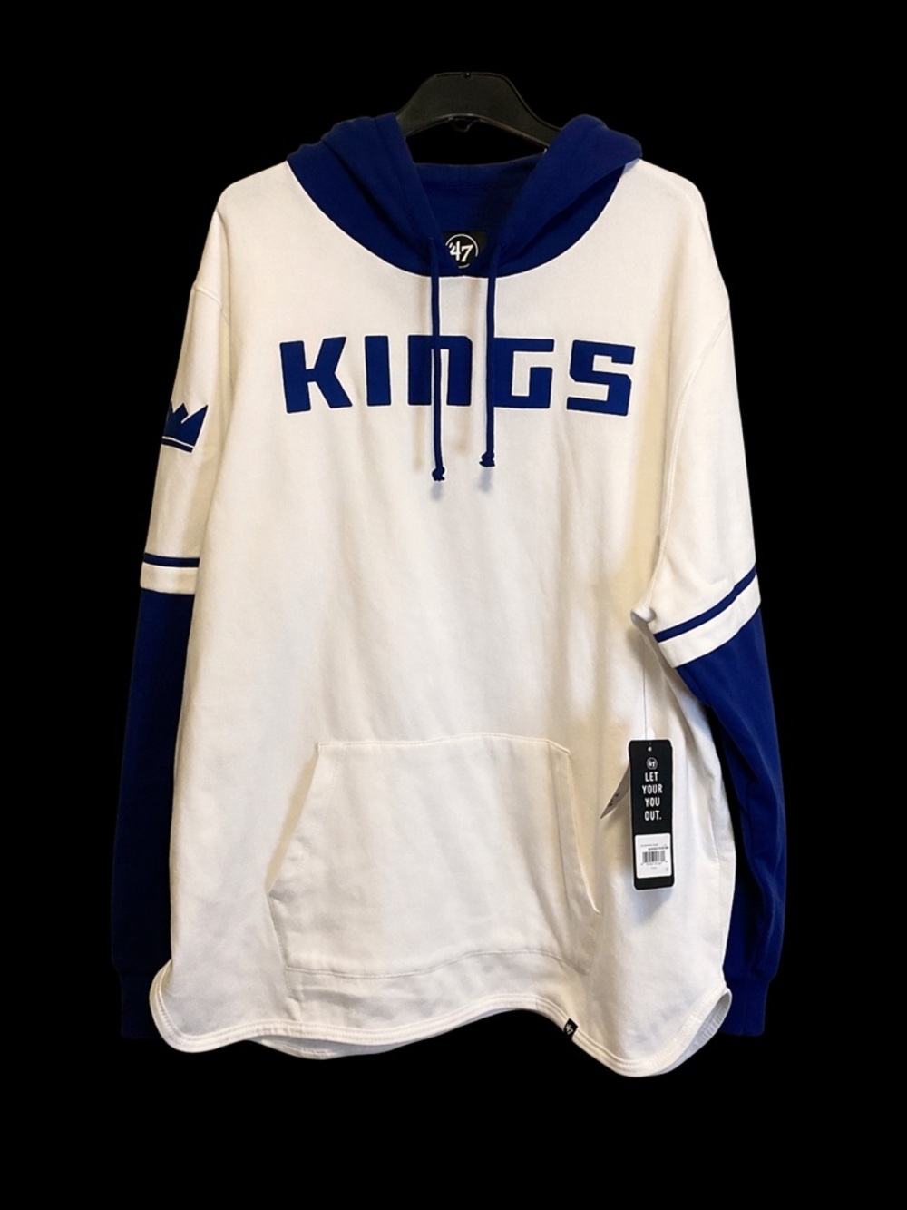 47 Men's White‎ and Blue Kings Hoodie